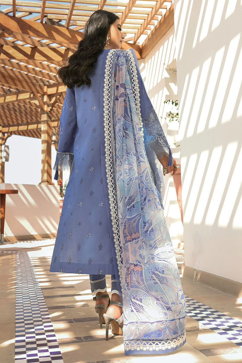 Blue Shadow - HM22-05A | Mushq | Hemline Lawn Collection 2022