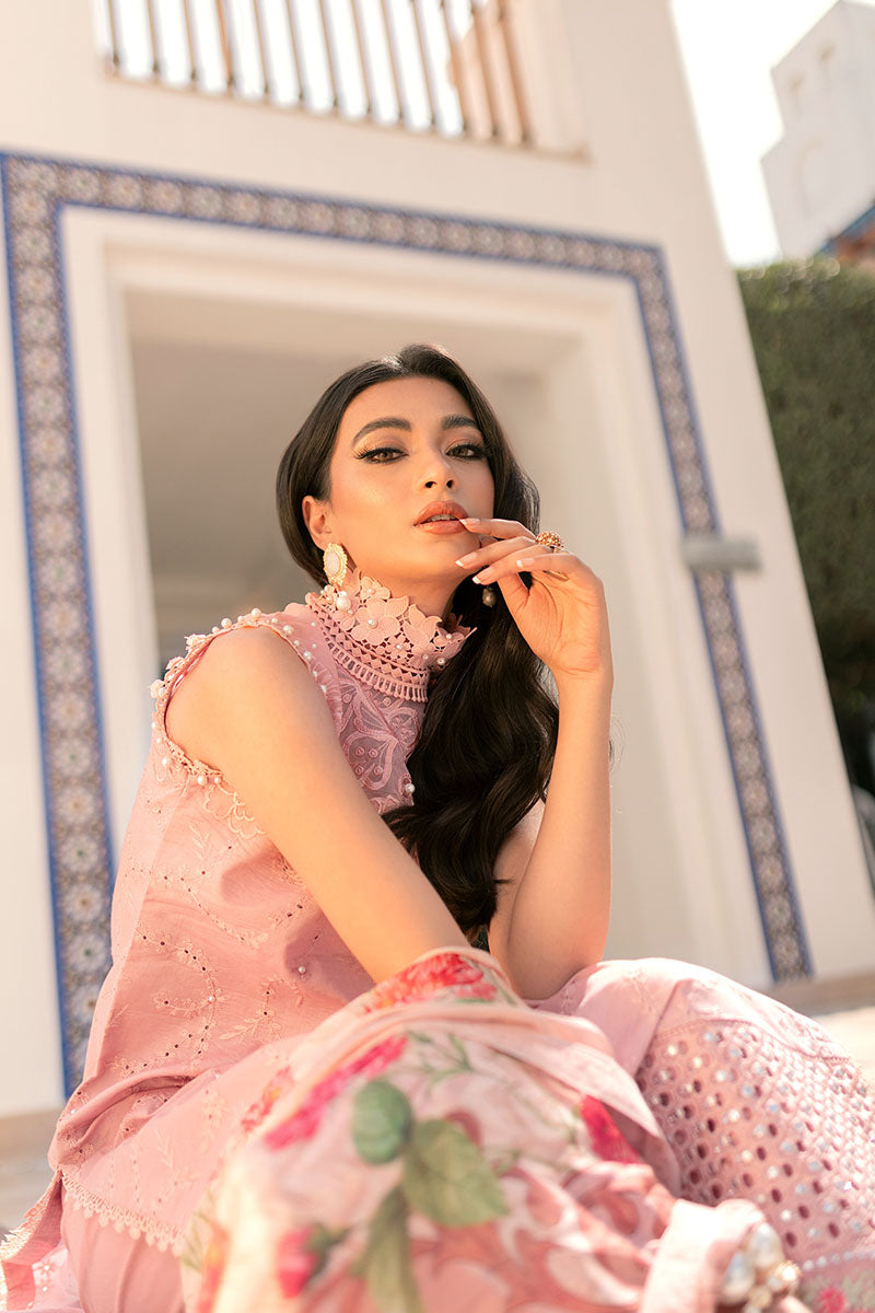 Rose Clair - HM22-07A | Mushq | Hemline Lawn Collection 2022