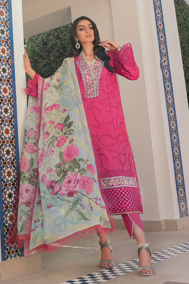 Raspberry Sorbet - HM22-07B | Mushq | Hemline Lawn Collection 2022