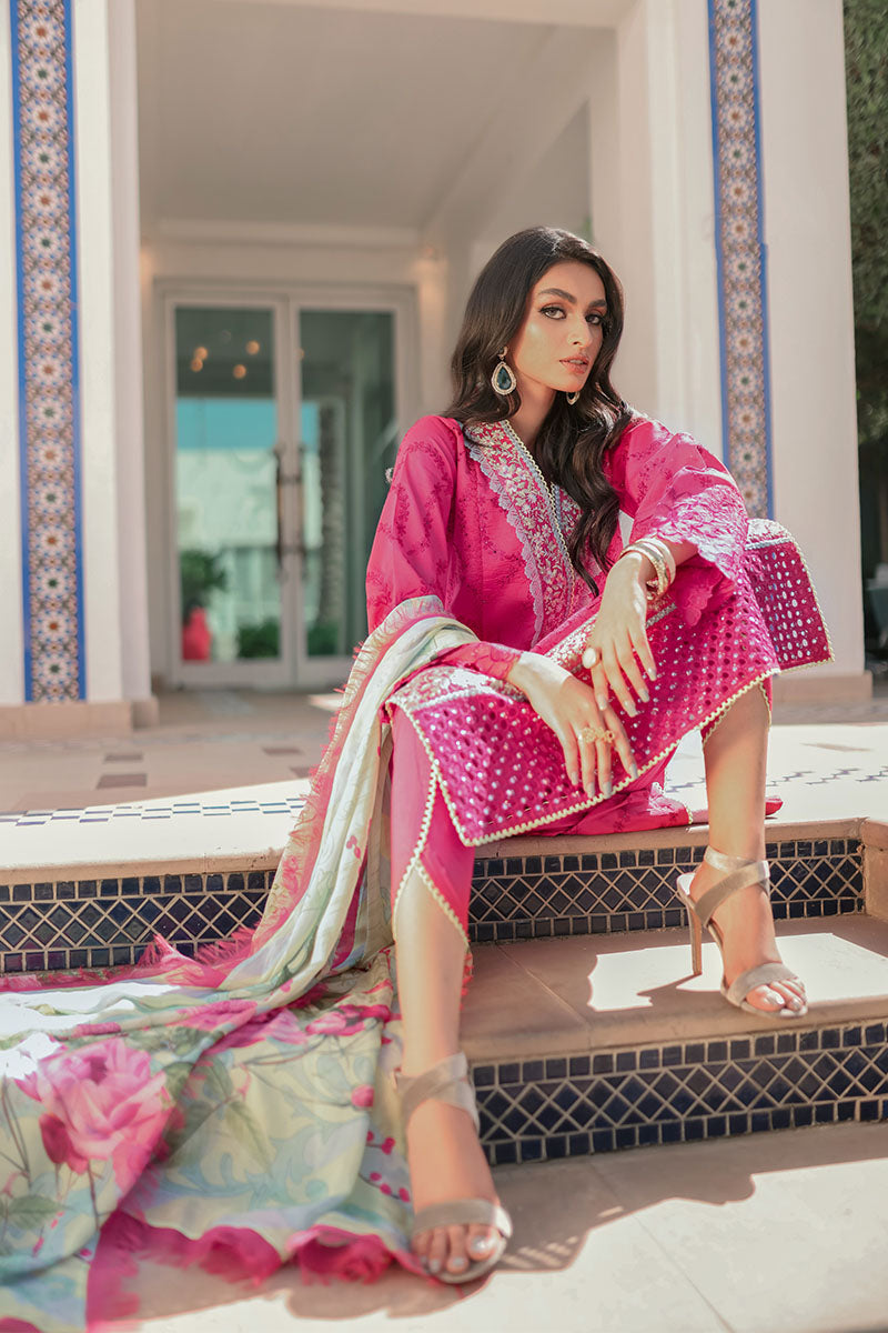 Raspberry Sorbet - HM22-07B | Mushq | Hemline Lawn Collection 2022