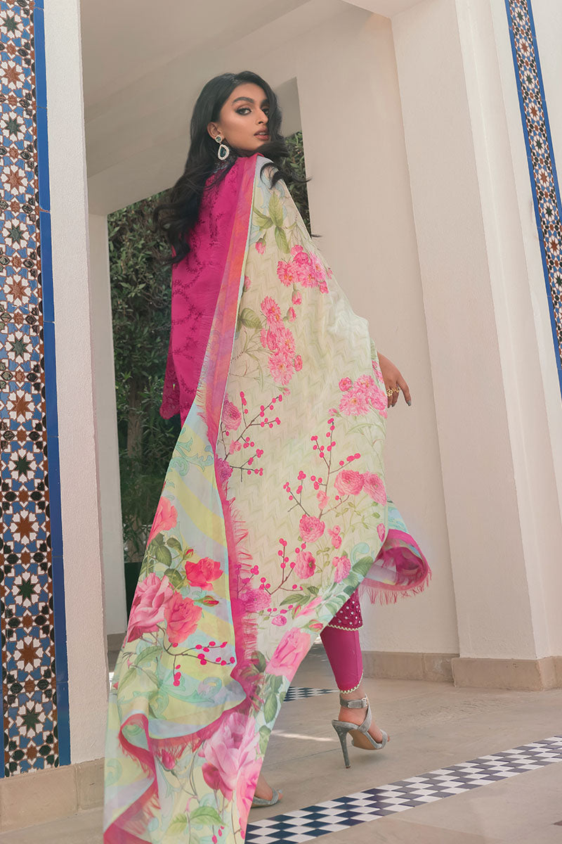 Raspberry Sorbet - HM22-07B | Mushq | Hemline Lawn Collection 2022
