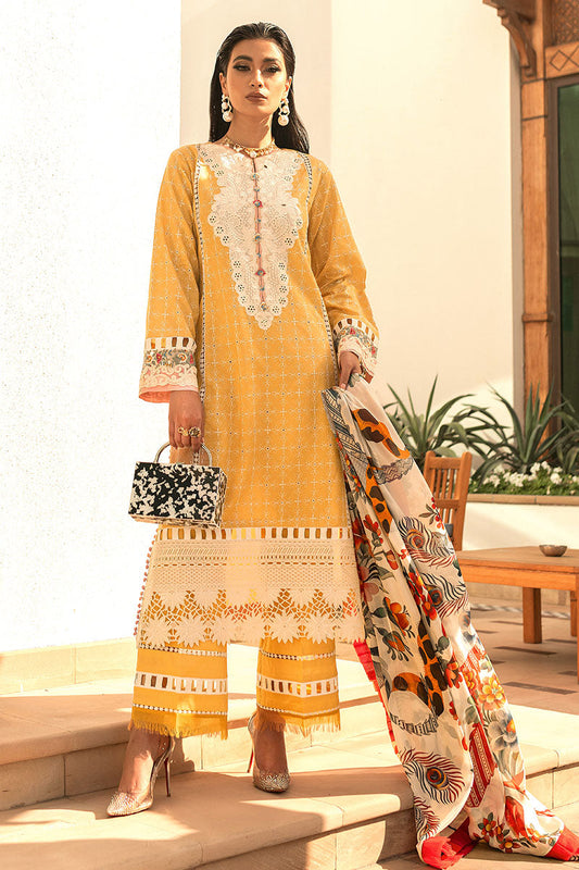 Golden Finch - HM22-08A | Mushq  | Hemline Lawn Collection 2022