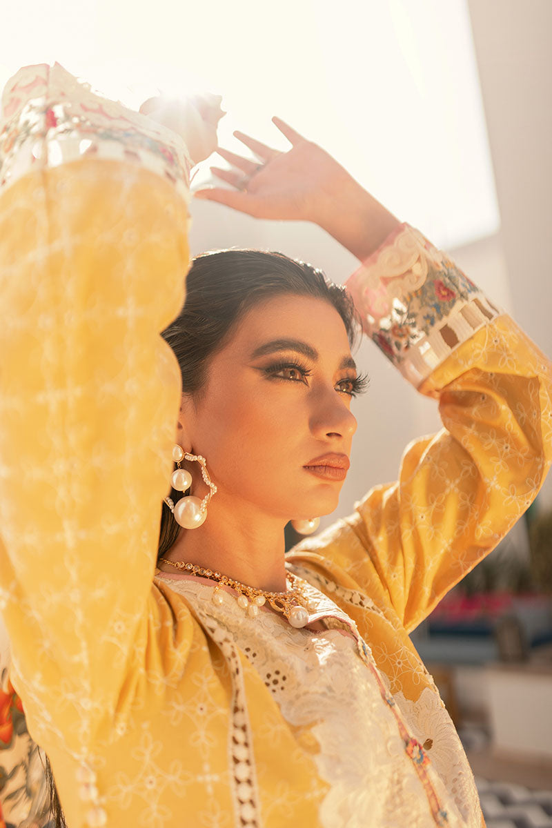 Golden Finch - HM22-08A | Mushq | Hemline Lawn Collection 2022