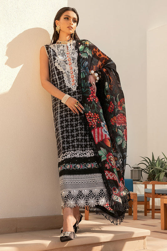 Dark Noir - HM22-08B | Mushq  | Hemline Lawn Collection 2022