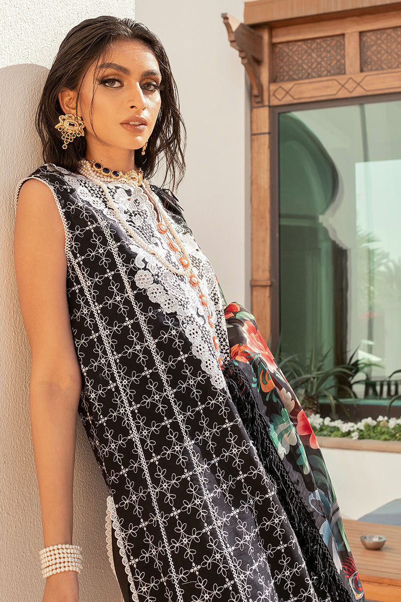 Dark Noir - HM22-08B | Mushq  | Hemline Lawn Collection 2022