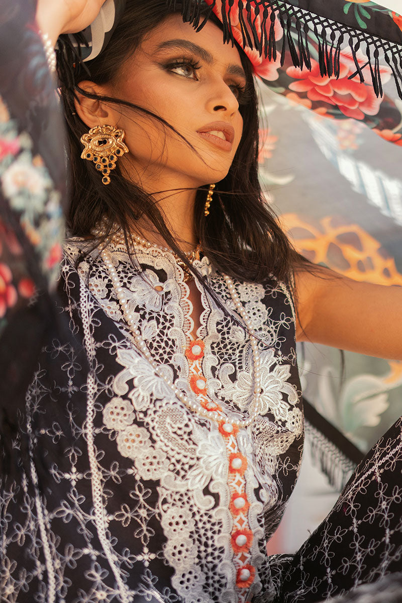 Dark Noir - HM22-08B | Mushq | Hemline Lawn Collection 2022
