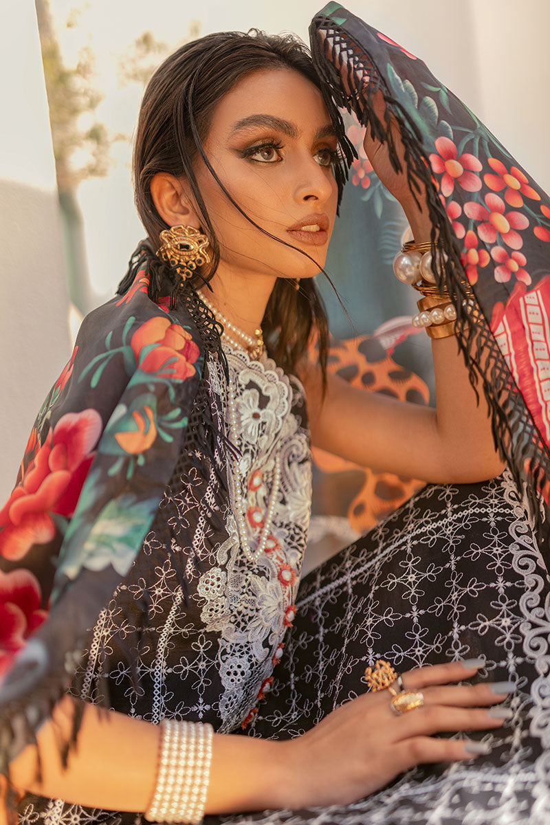 Dark Noir - HM22-08B | Mushq | Hemline Lawn Collection 2022