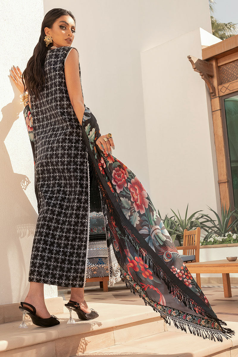 Dark Noir - HM22-08B | Mushq | Hemline Lawn Collection 2022