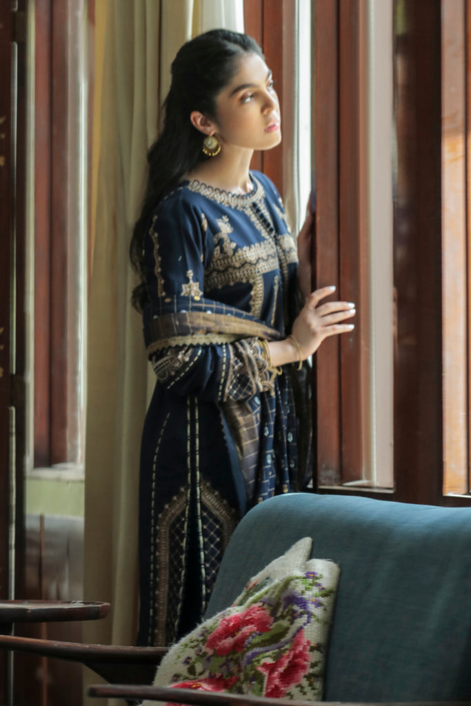 AQ-10 ESHAAL | Qalamkar | Qline Dastak Lawn Collection 2022