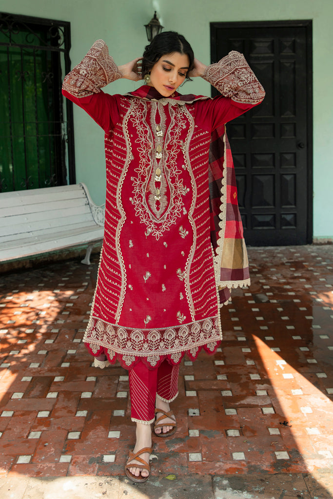 QB - 01 Rosa | Qalamkar | Qline Summer Lawn 2022