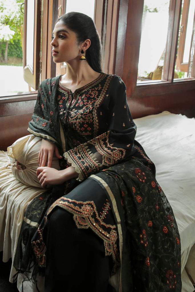 AQ-01 ZAREEN | Qalamkar | Qline Dastak Lawn Collection 2022