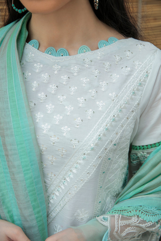 AQ-09 NAILA | Qalamkar | Qline Dastak Lawn Collection 2022