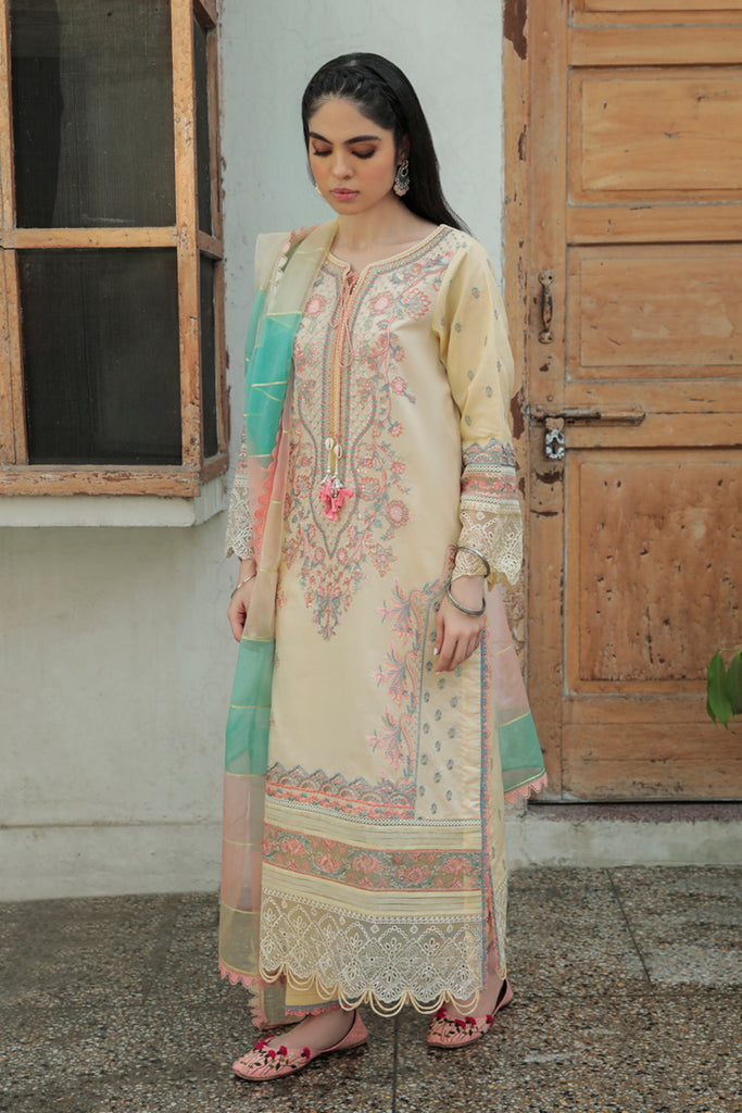 AQ-02 ASFA | Qalamkar | Qline Dastak Lawn Collection 2022