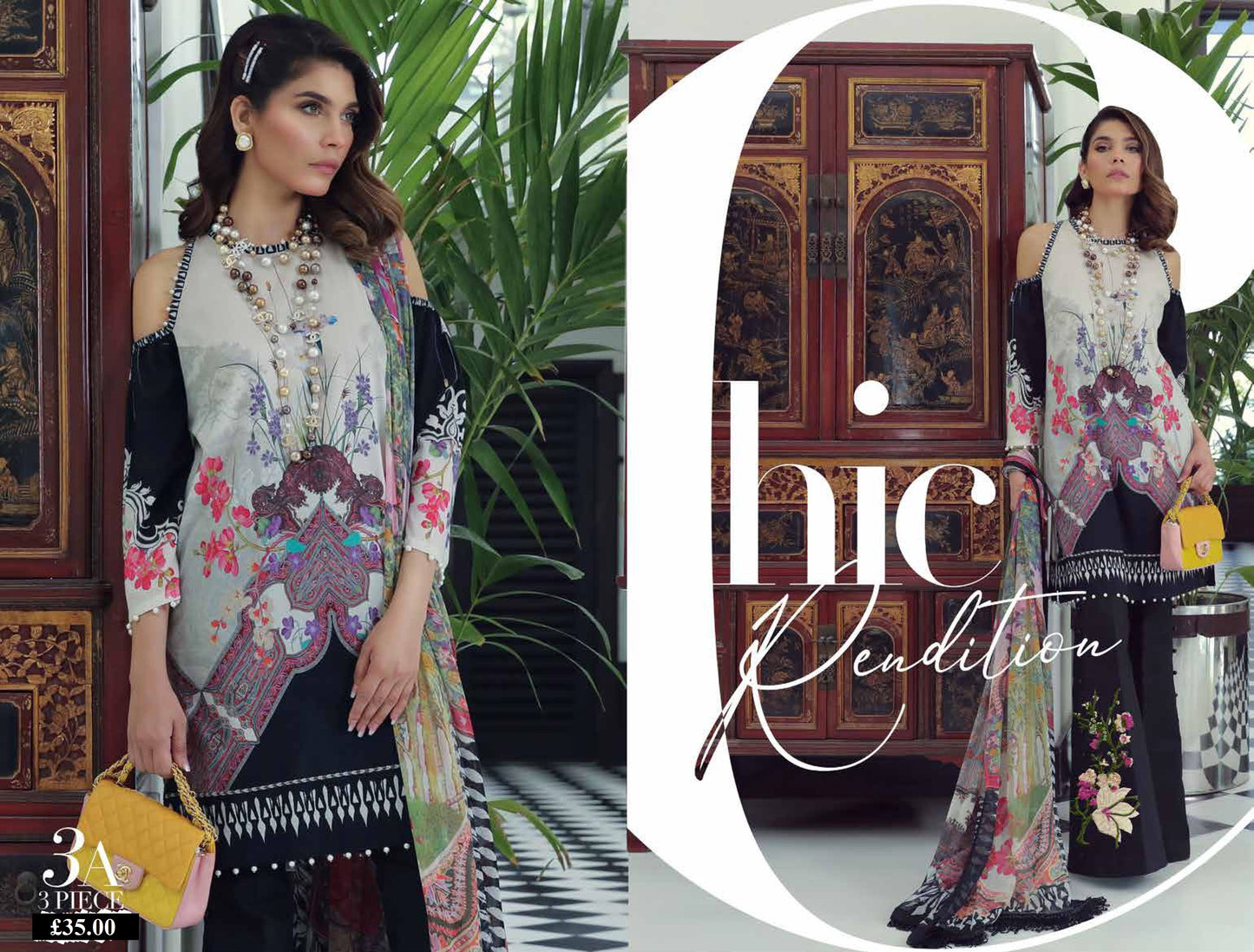 Muzlin 3A - Orchid Twist (3 Piece Lawn) by Sana Safinaz