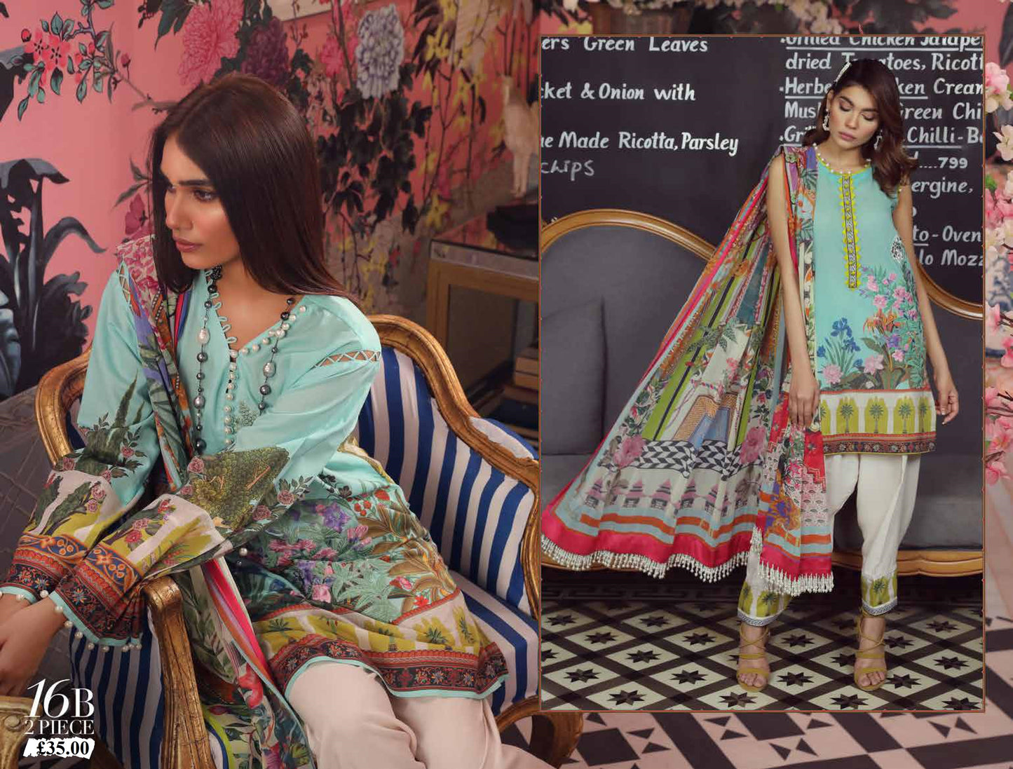 Muzlin 16B - Mughalnama (2 Piece Lawn) by Sana Safinaz