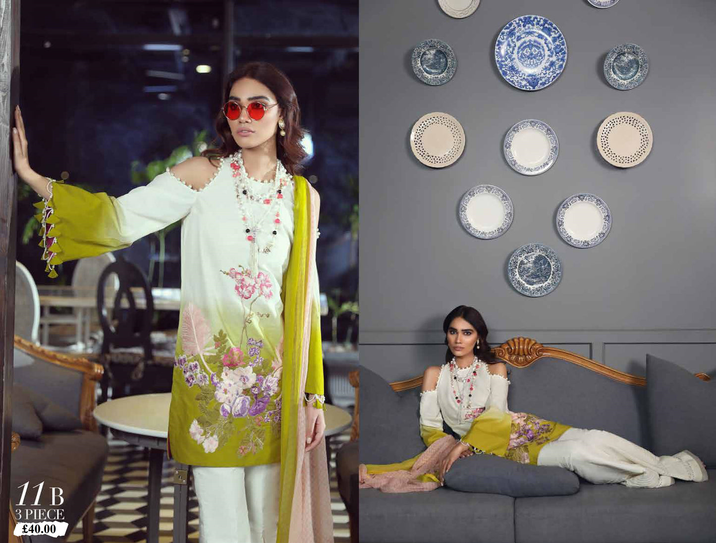Muzlin 11B- Orchidia (3 Piece Lawn) by Sana Safinaz