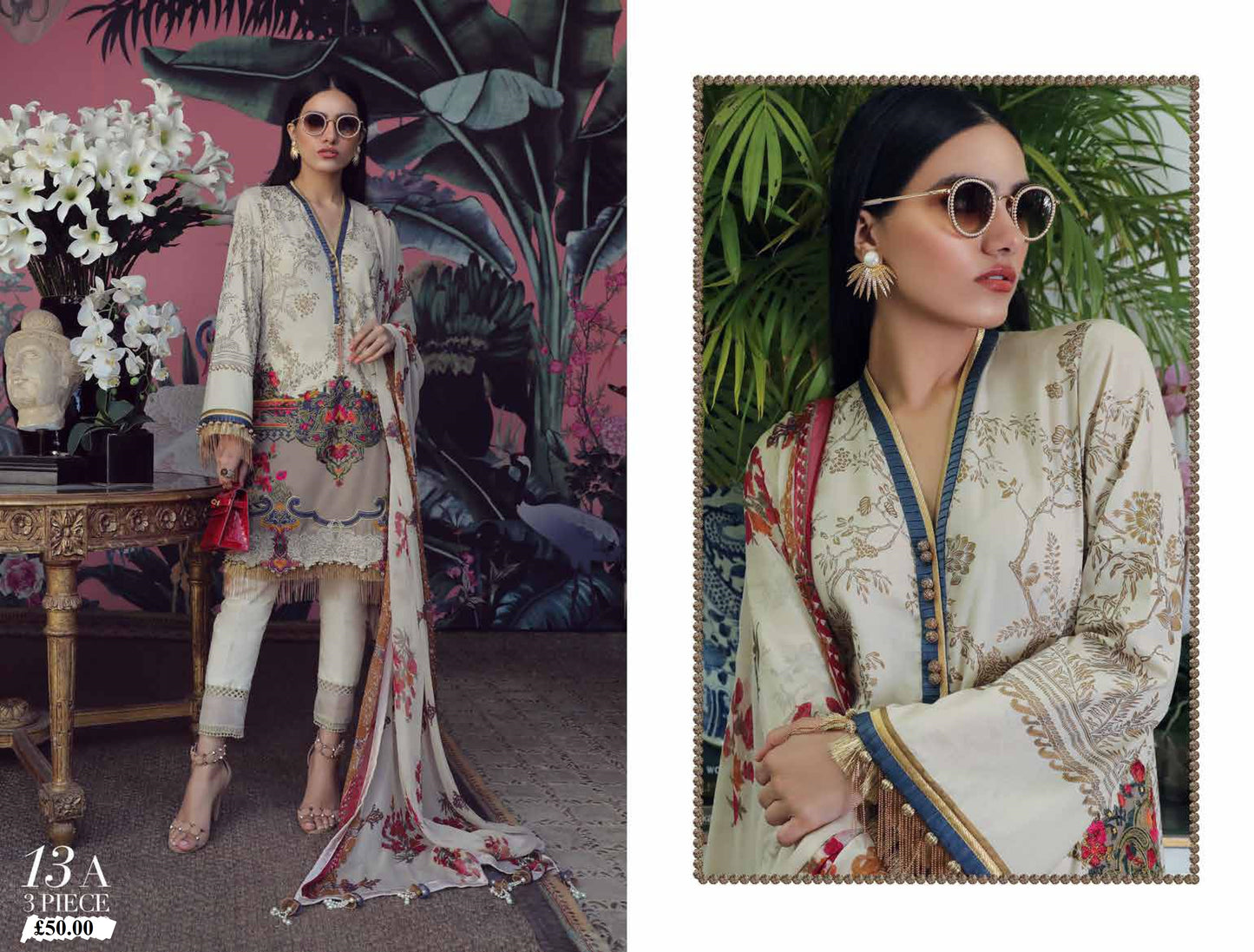 Muzlin 13A - Chinoi-Soiree (3 Piece Lawn) by Sana Safinaz