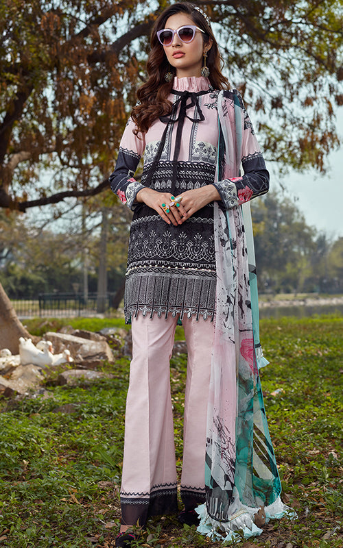 8-E Pastel Perfection | Asifa & Nabeel | Summer'20 Luxury Lawn