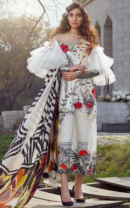 11-C The White Bird | Asifa & Nabeel | Summer'20 Luxury Lawn