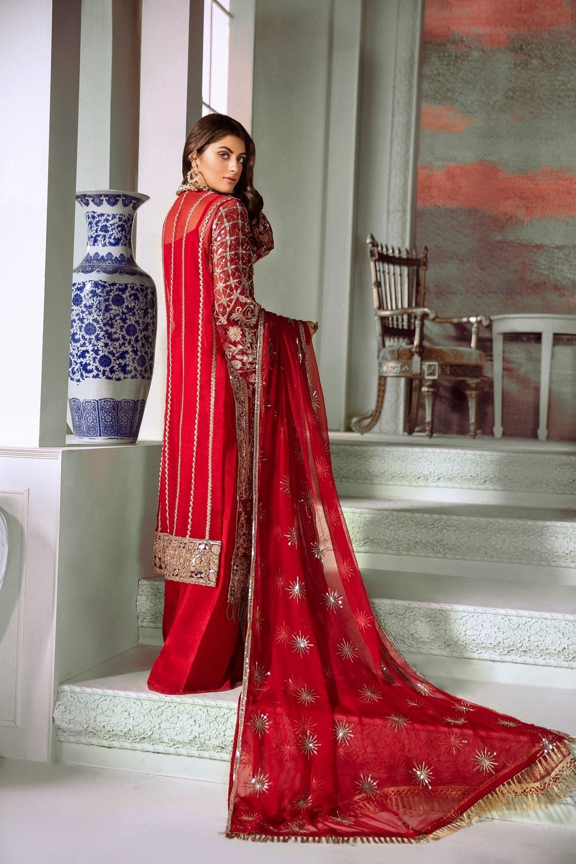Last Redd (MMC-02) | Maryum n Maria | Embroidered Collection