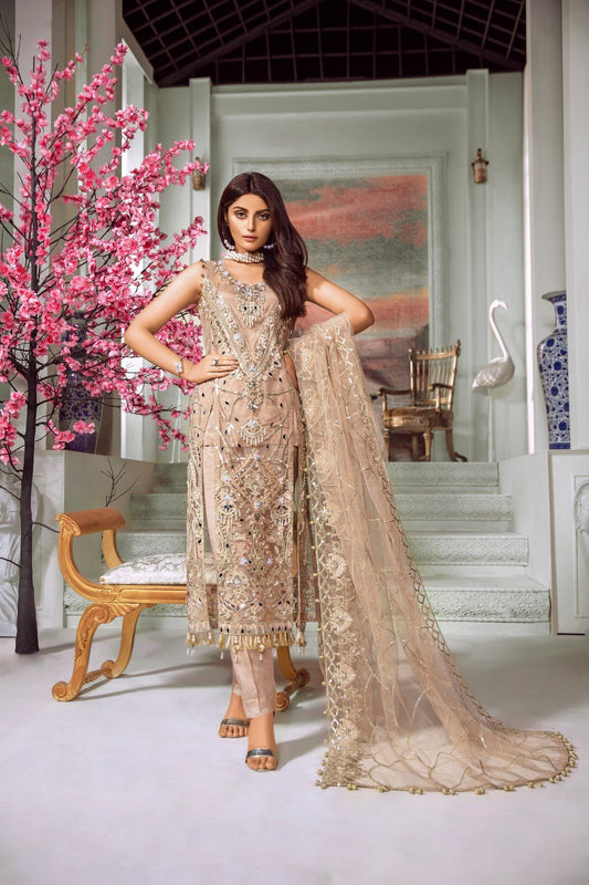 Peach Flinch (MMC-08) | Maryum n Maria | Embroidered Collection