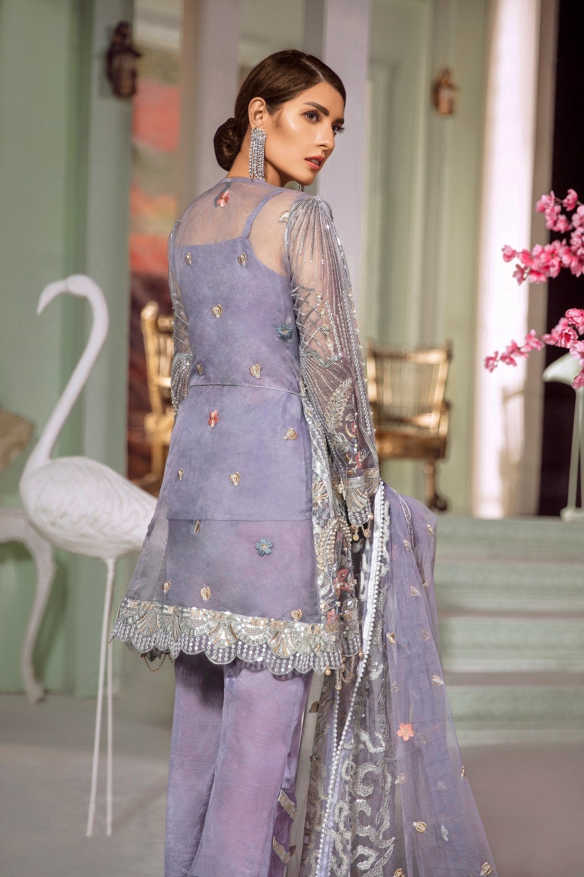 Teal Laster (MMC-09) | Maryum n Maria | Embroidered Collection