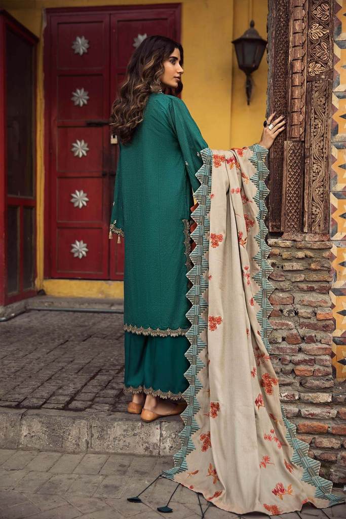 Sea Kelp MSK 04 | Charizma | Signature | Masakali Fall'20 | Embroidered Premium Shawl Collection