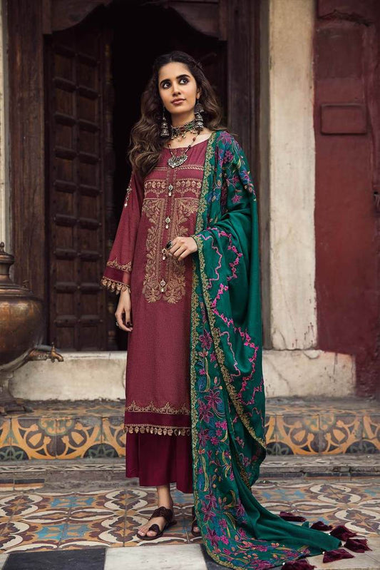 Strong Crimson MSK 07 | Charizma | Signature | Masakali Fall'20 | Embroidered Premium Shawl Collection