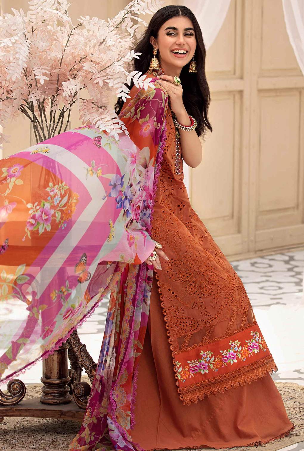 D1-Burnt-Sienna | Noor Eid Chikankari Vol II 2021