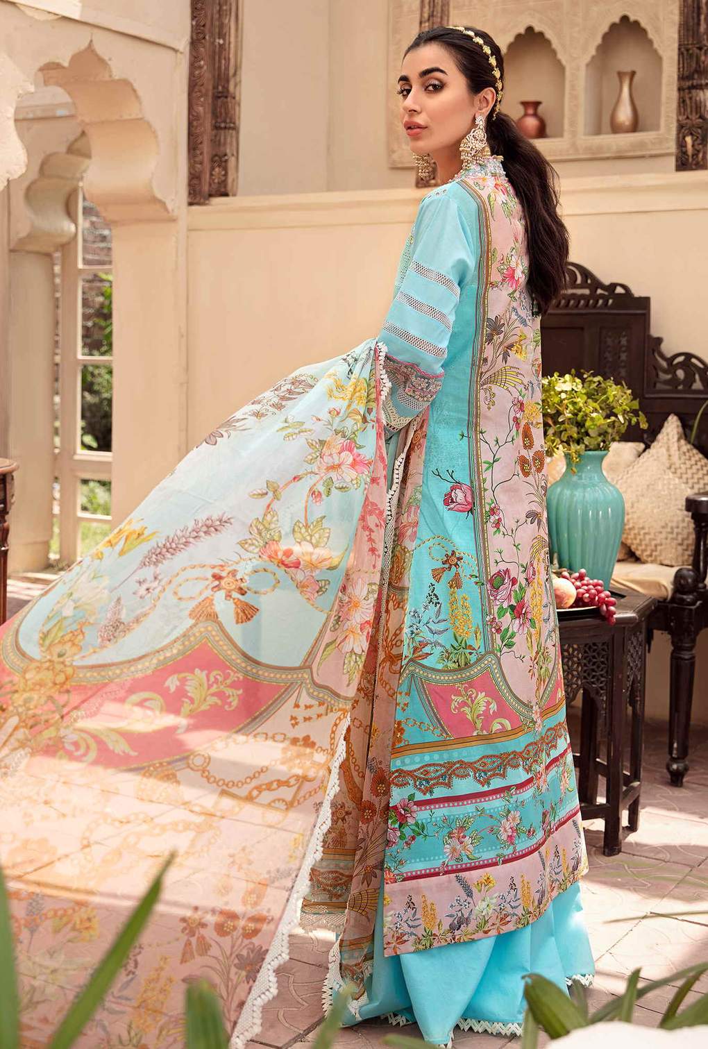 D8-Meditteranean-Blue| Noor Eid Chikankari Vol II 2021