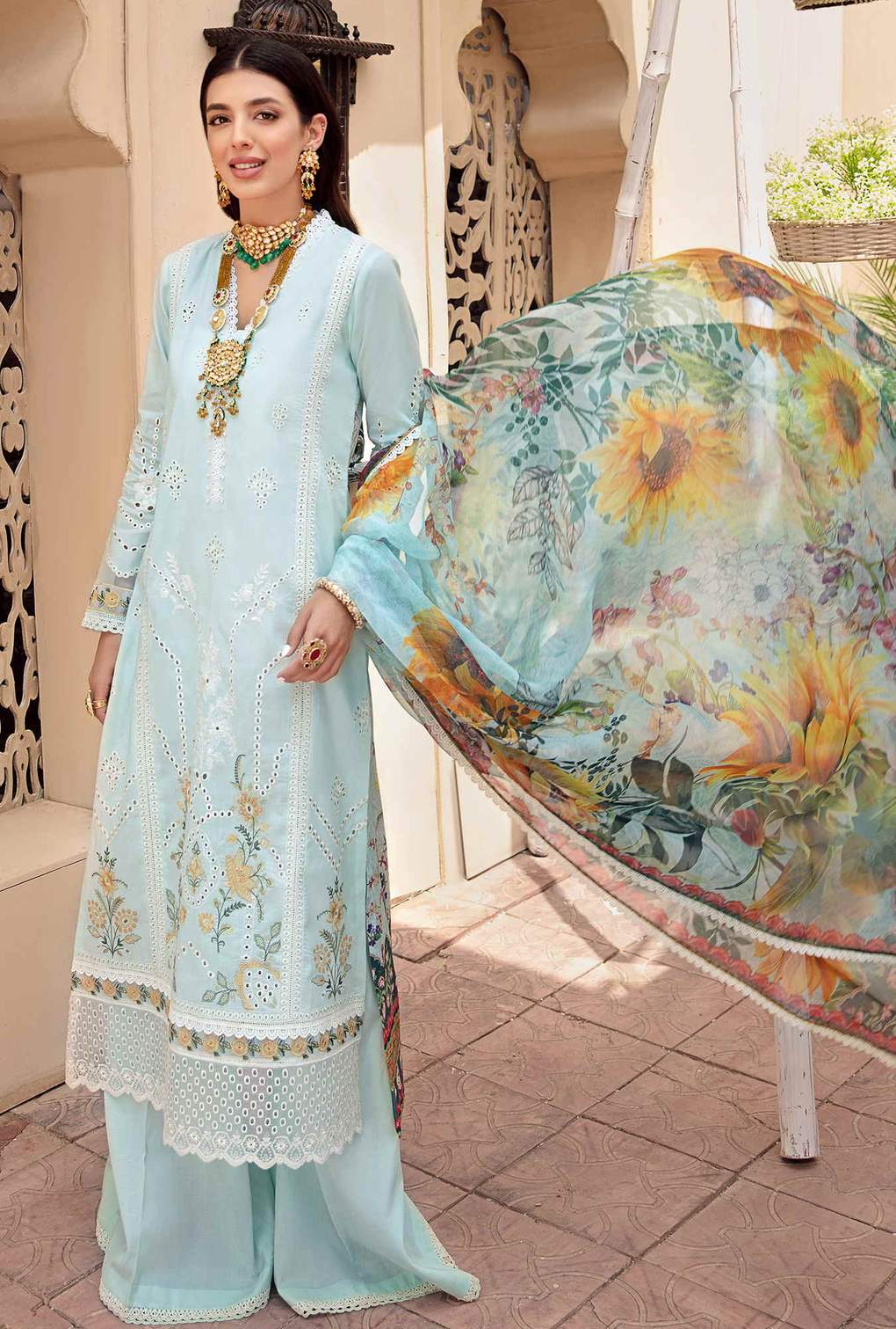 D9-Aqua-Marine | Noor Eid Chikankari Vol II 2021