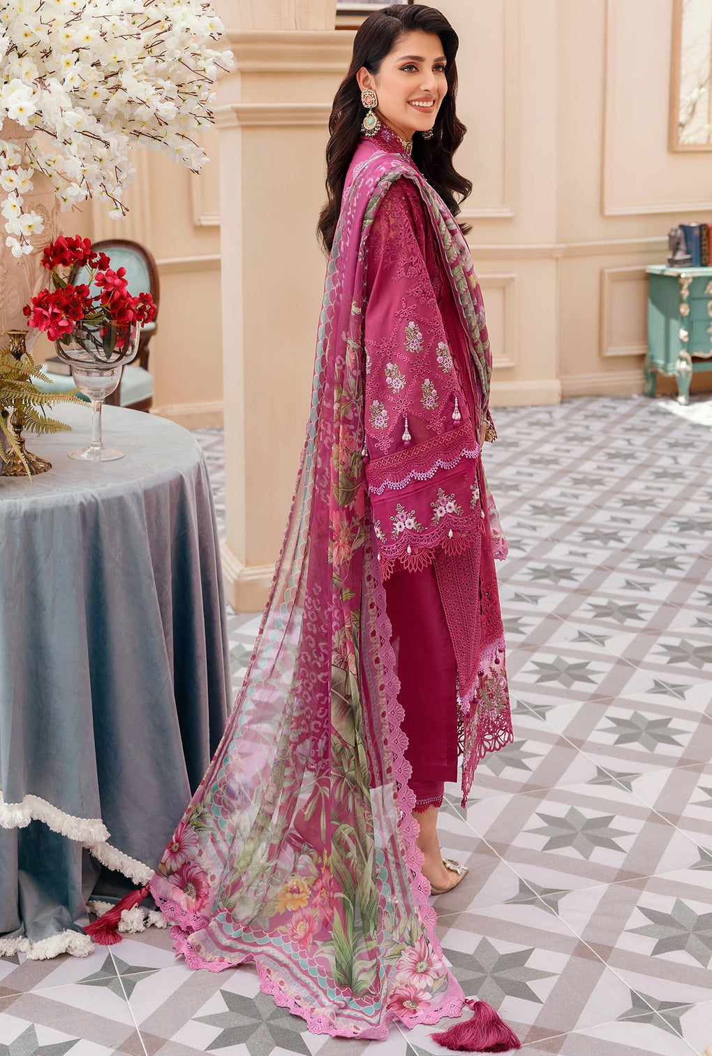 D - 06 - Sangria | Noor By Saadia Asad | Eid Laserkari Collection 2022