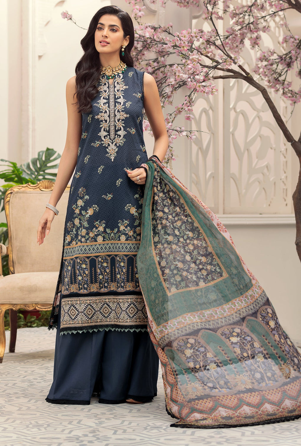 NPRINT22-D4-A | Saadia Asad | Noor Prints Lawn Collection 2022