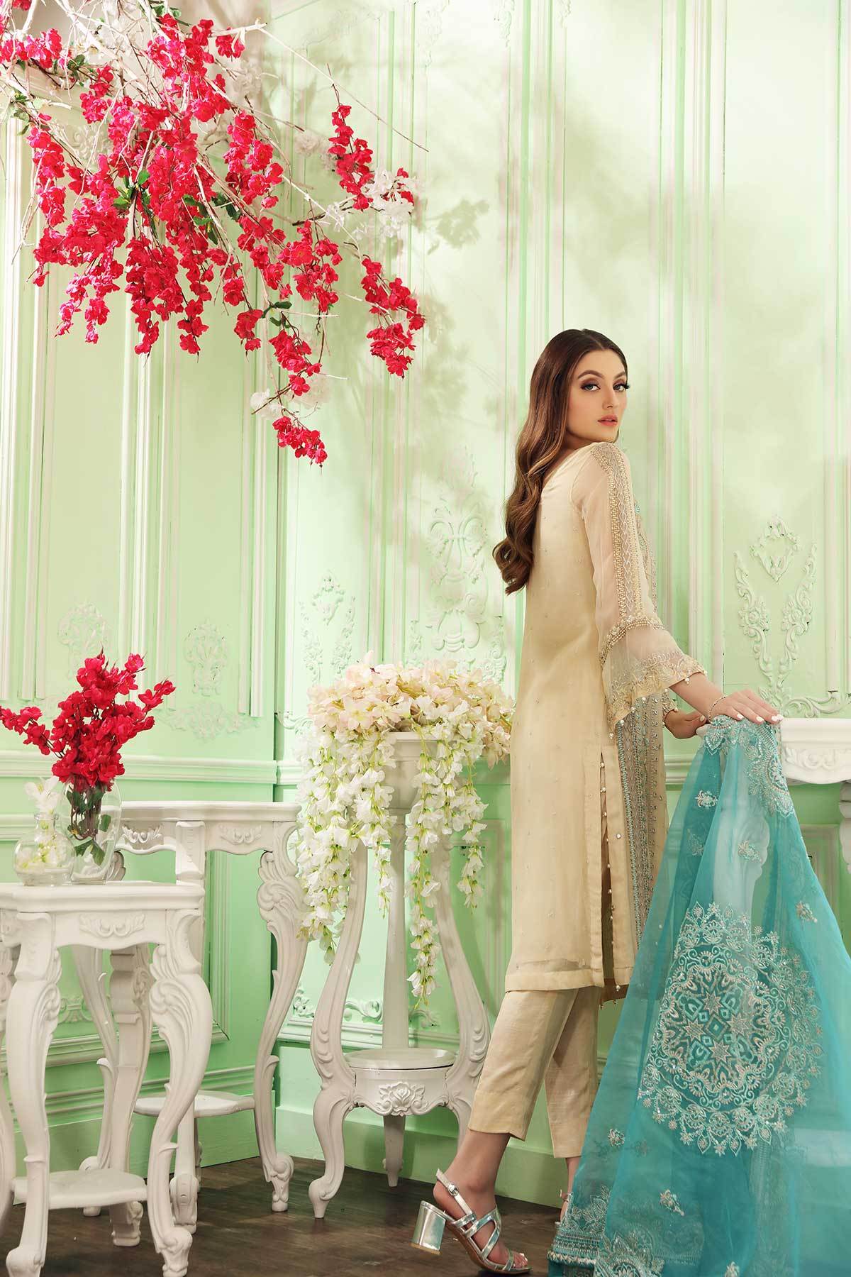 Nuage Aqua CCE-06 | House of Charizma | Celine | Unstitched Collection 2020