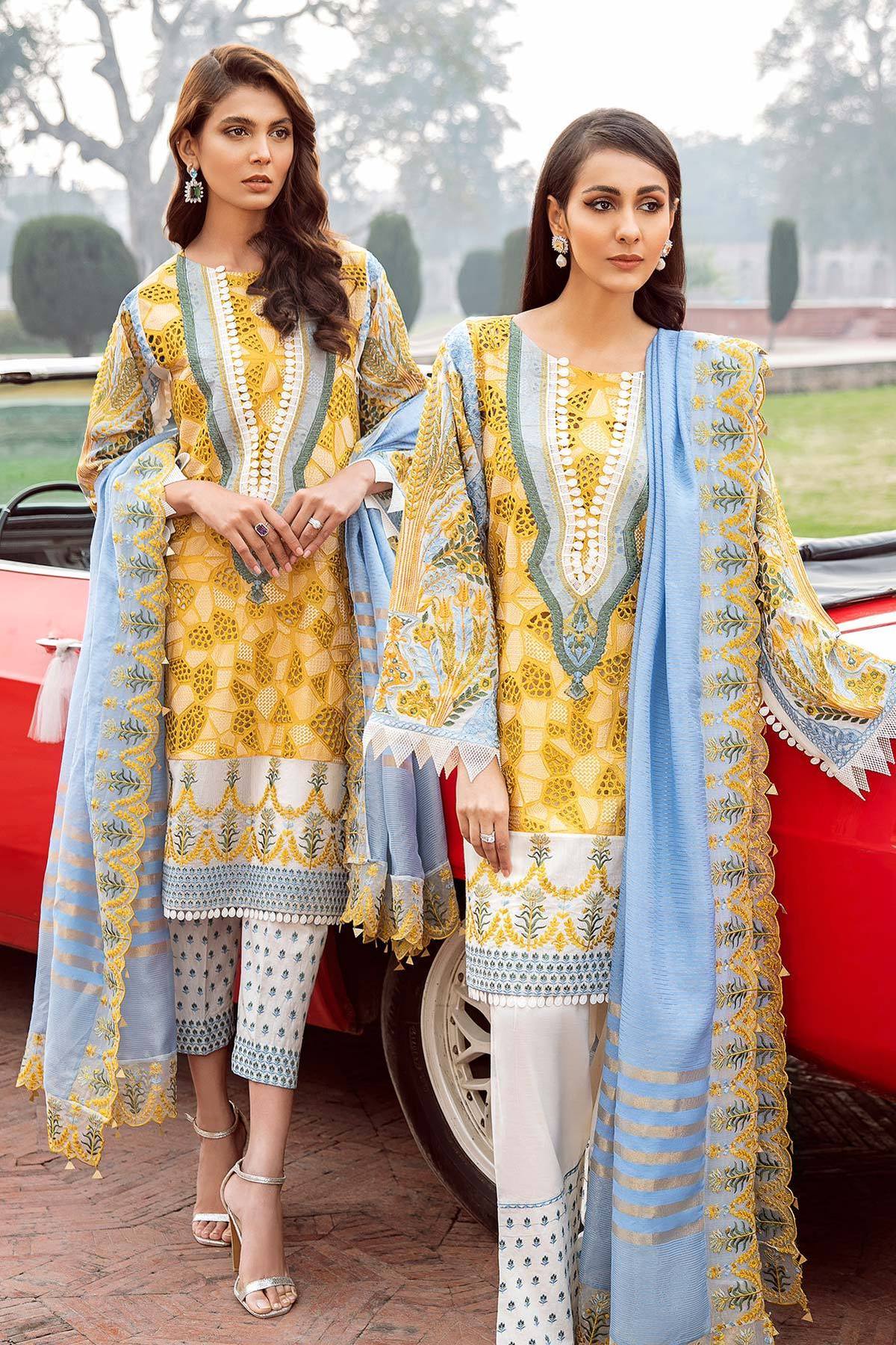 Signature Lawn SS-03 | House of Charizma | Spring Summer Embroidered Lawn 2020