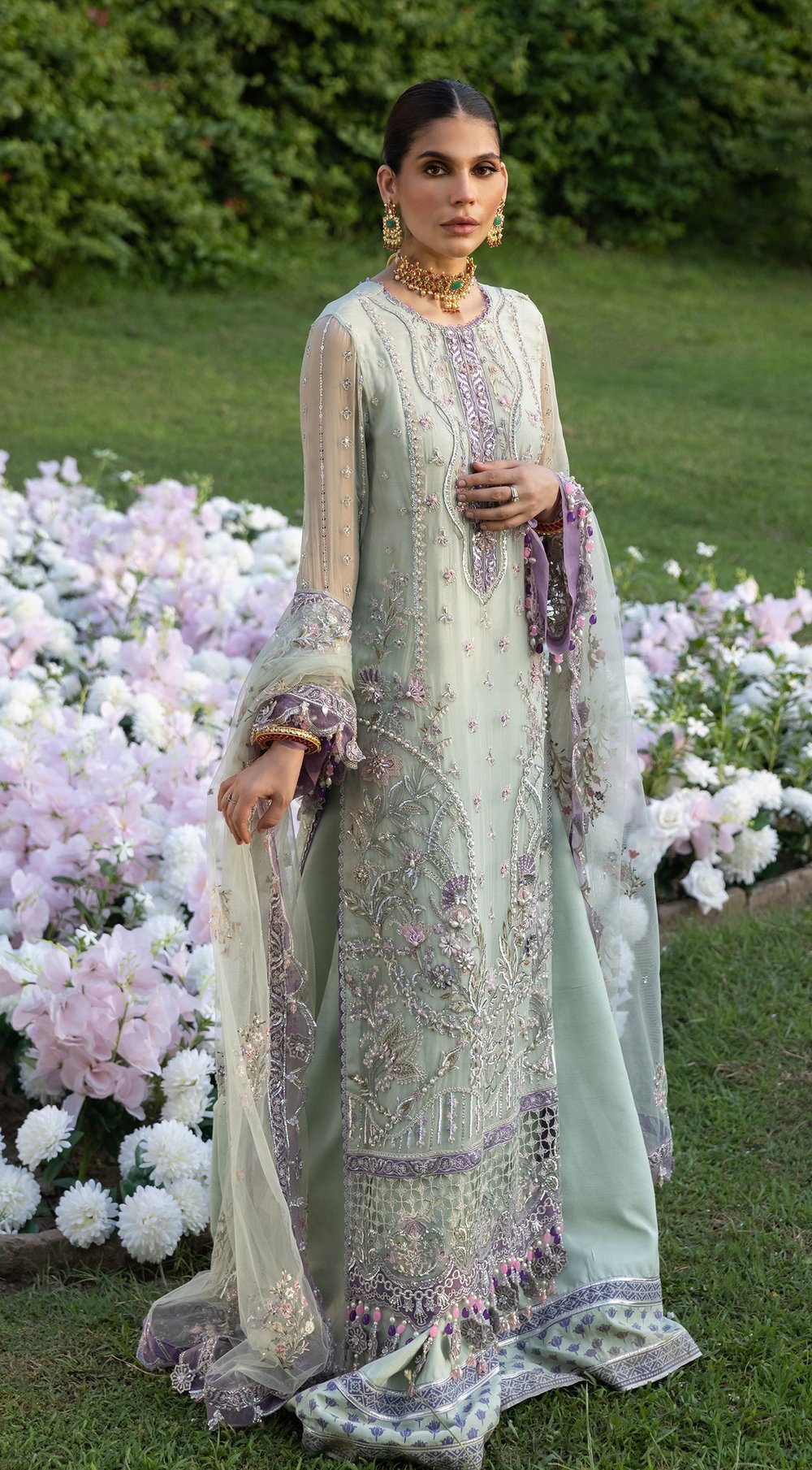 Sapphire - AC 21 - 04 | Anaya By Kiran Chaudhry | Opulence Collection 2021