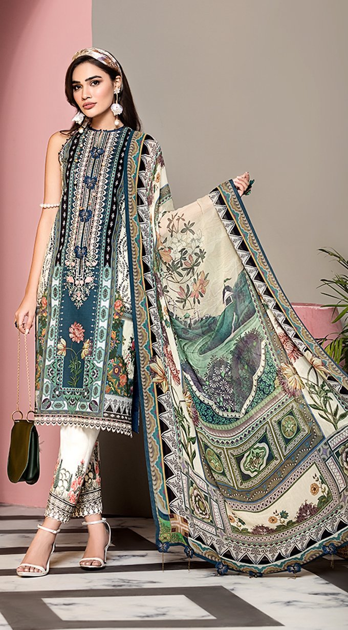 Mariana | VL20-01B | Anaya by Kiran Chaudhry | Viva Lawn'20