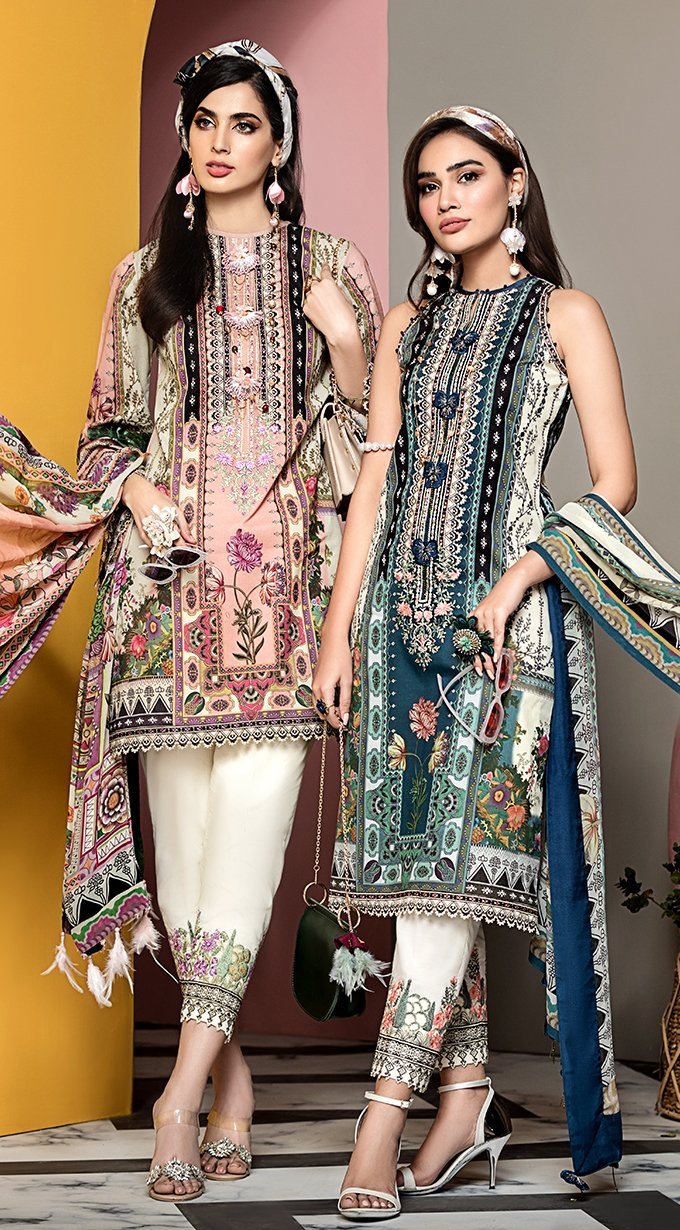 Mariana | VL20-01B | Anaya by Kiran Chaudhry | Viva Lawn'20