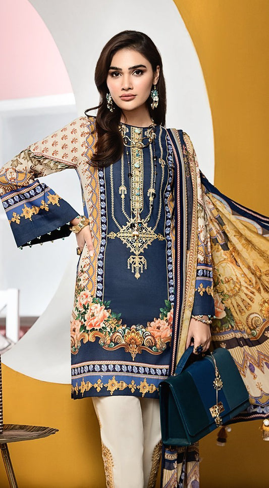 Kiara | VL20-09A  | Anaya by Kiran Chaudhry | Viva Lawn'20
