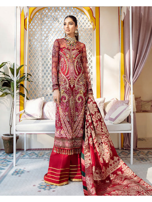 Zeenat WD-06 (Embroidered Net 3 Pc) | Gulaal | Luxury Formals | Wedding Collection
