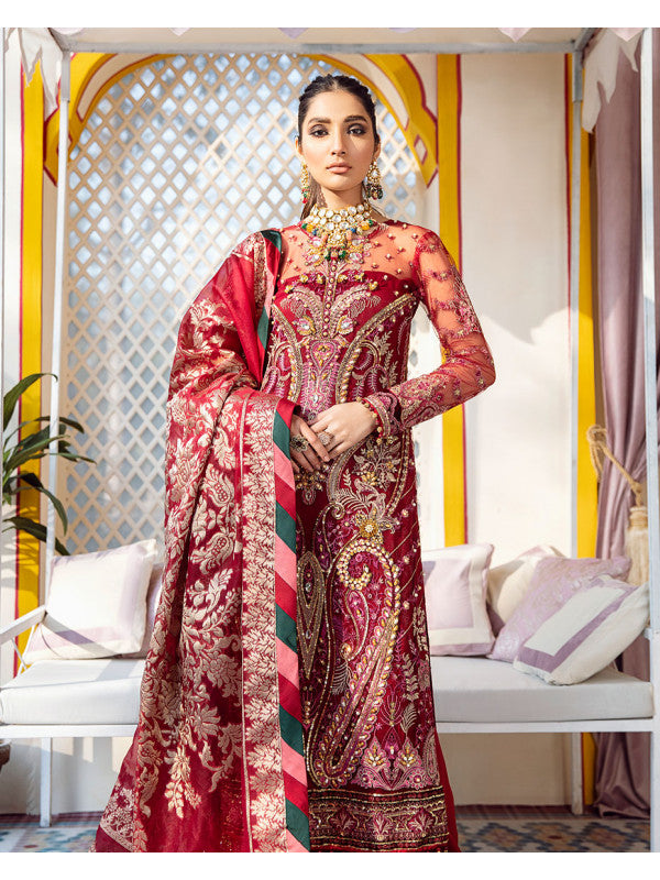 Zeenat WD-06 (Embroidered Net 3 Pc) | Gulaal | Luxury Formals | Wedding Collection