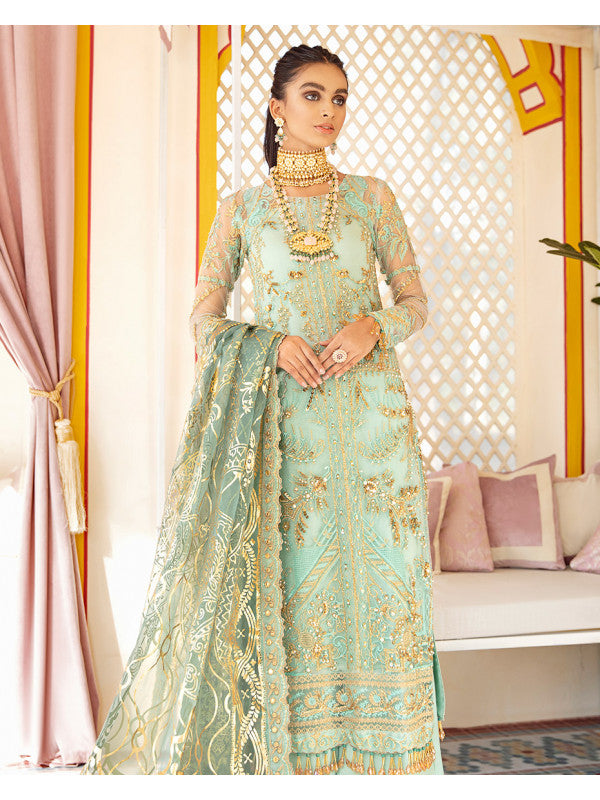 Qudsia WD-08 (Embroidered Net 3 Pc) | Gulaal | Luxury Formals | Wedding Collection