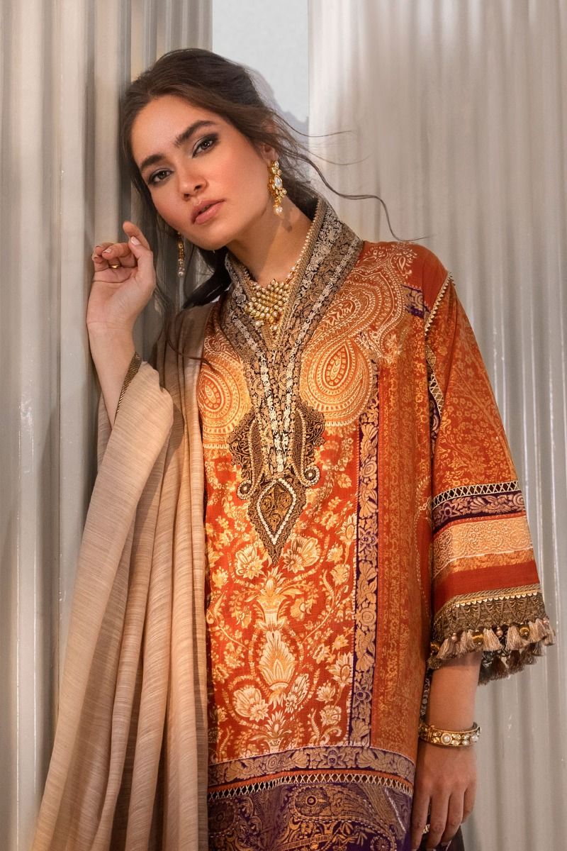 B201-001B-CU | Sana Safinaz | Karnool Block Print Collection'20