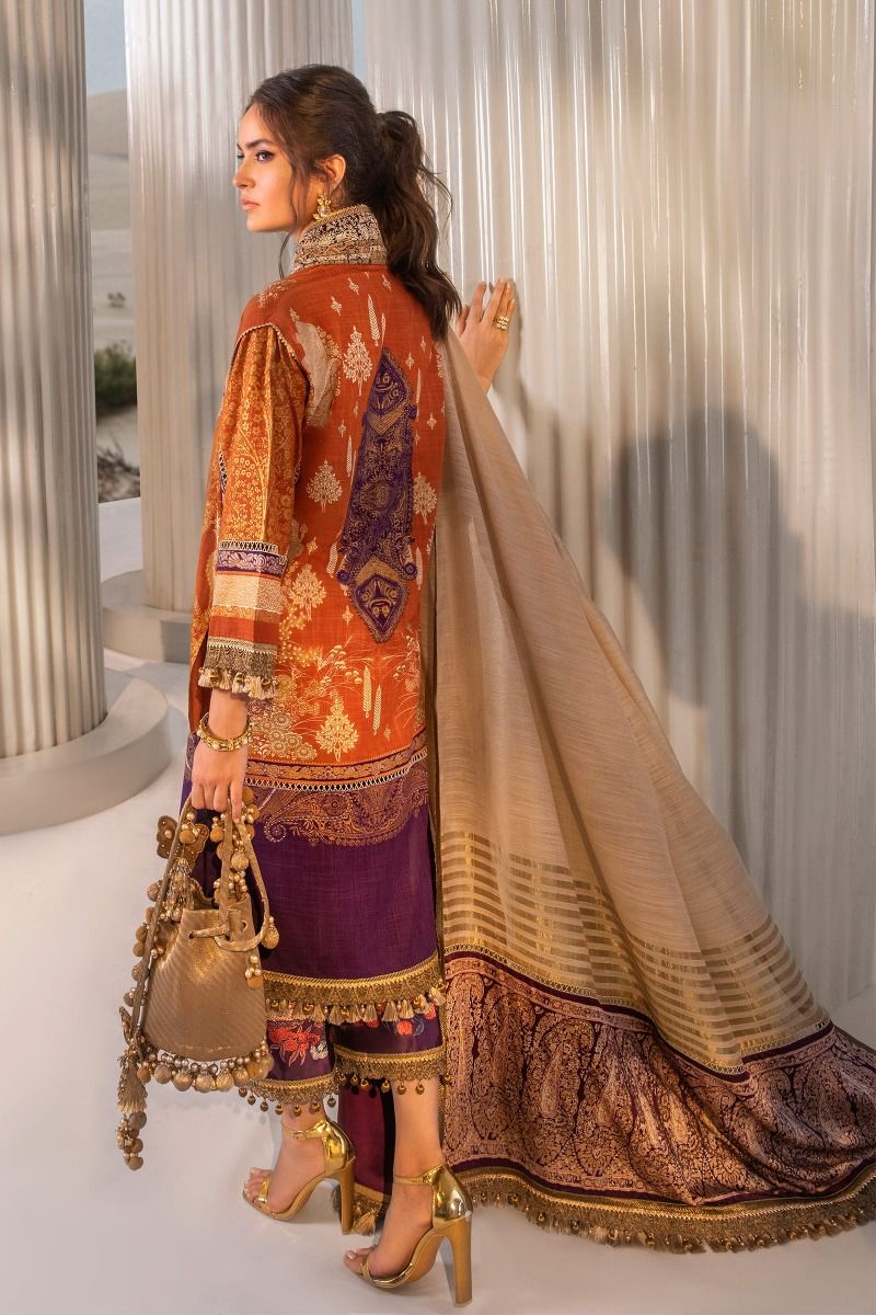 B201-001B-CU | Sana Safinaz | Karnool Block Print Collection'20