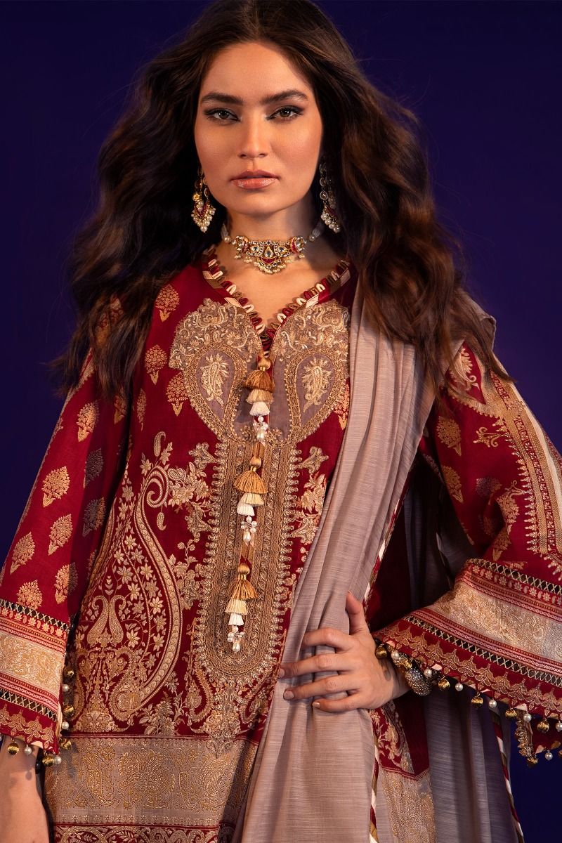 B201-002A-CU | Sana Safinaz | Karnool Block Print Collection'20