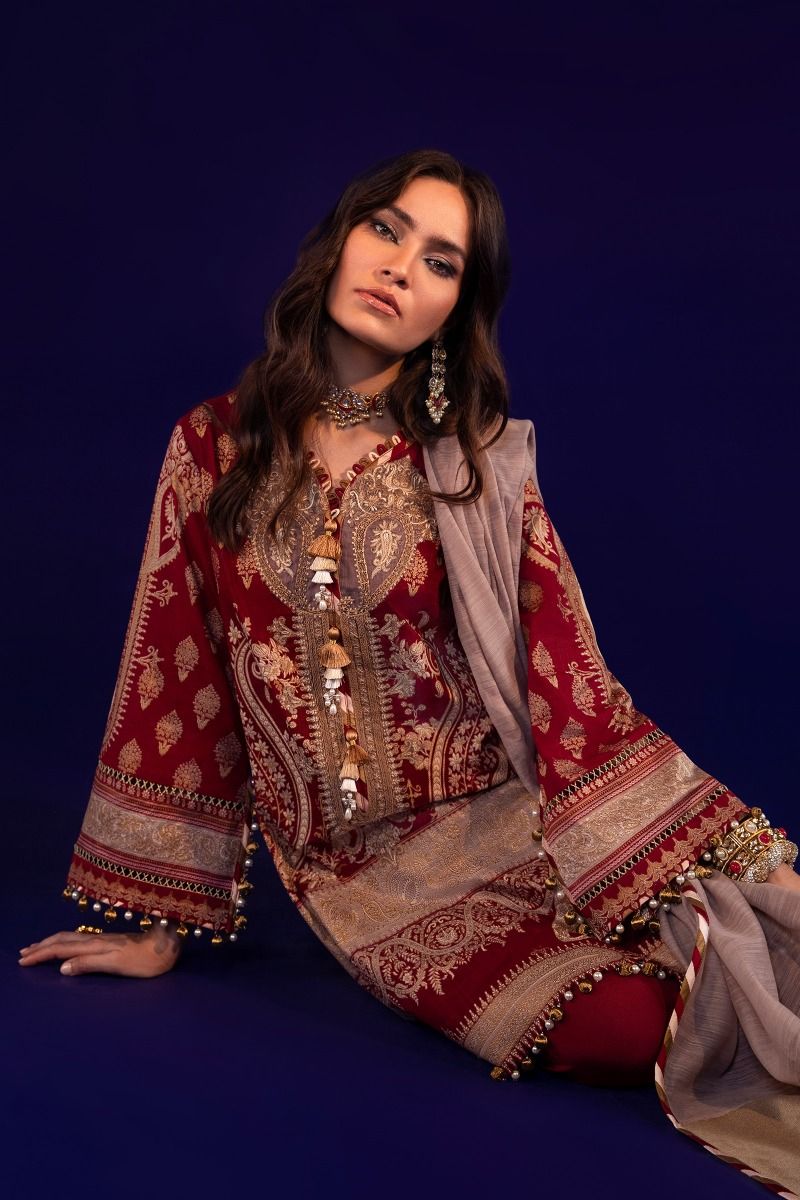 B201-002A-CU | Sana Safinaz | Karnool Block Print Collection'20