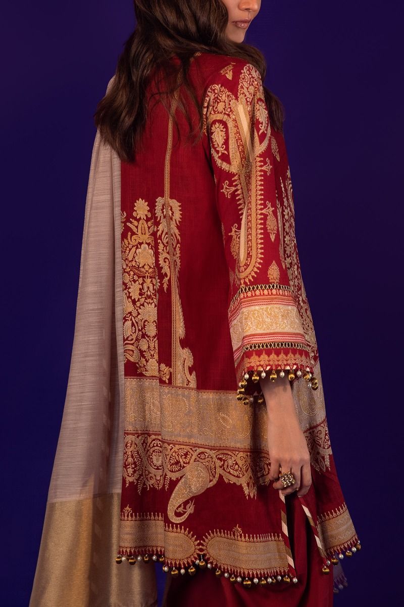 B201-002A-CU | Sana Safinaz | Karnool Block Print Collection'20