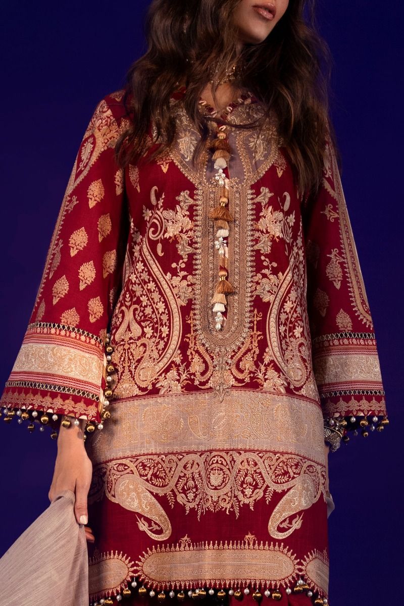 B201-002A-CU | Sana Safinaz | Karnool Block Print Collection'20
