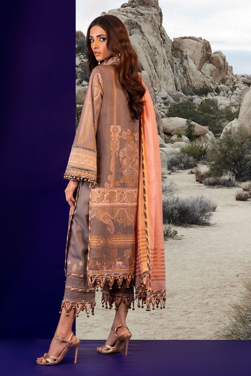 B201-002B-CU | Sana Safinaz | Karnool Block Print Collection'20