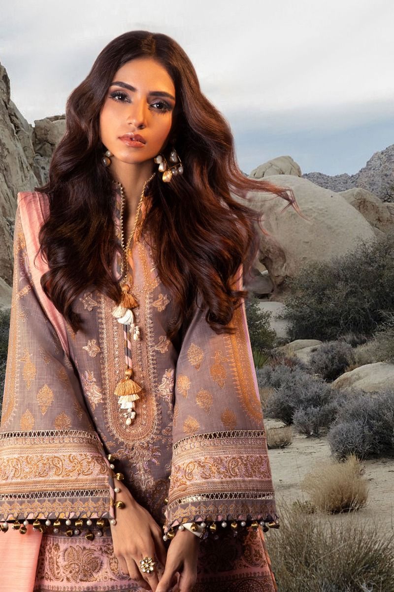 B201-002B-CU | Sana Safinaz | Karnool Block Print Collection'20
